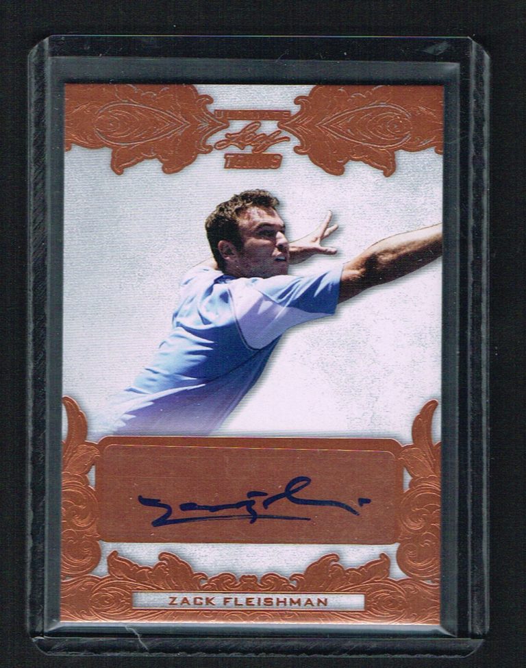 Zack Fleishman #BA-ZF1 signed autograph 2015 Leaf Ultimate Tennis Bronze Auto