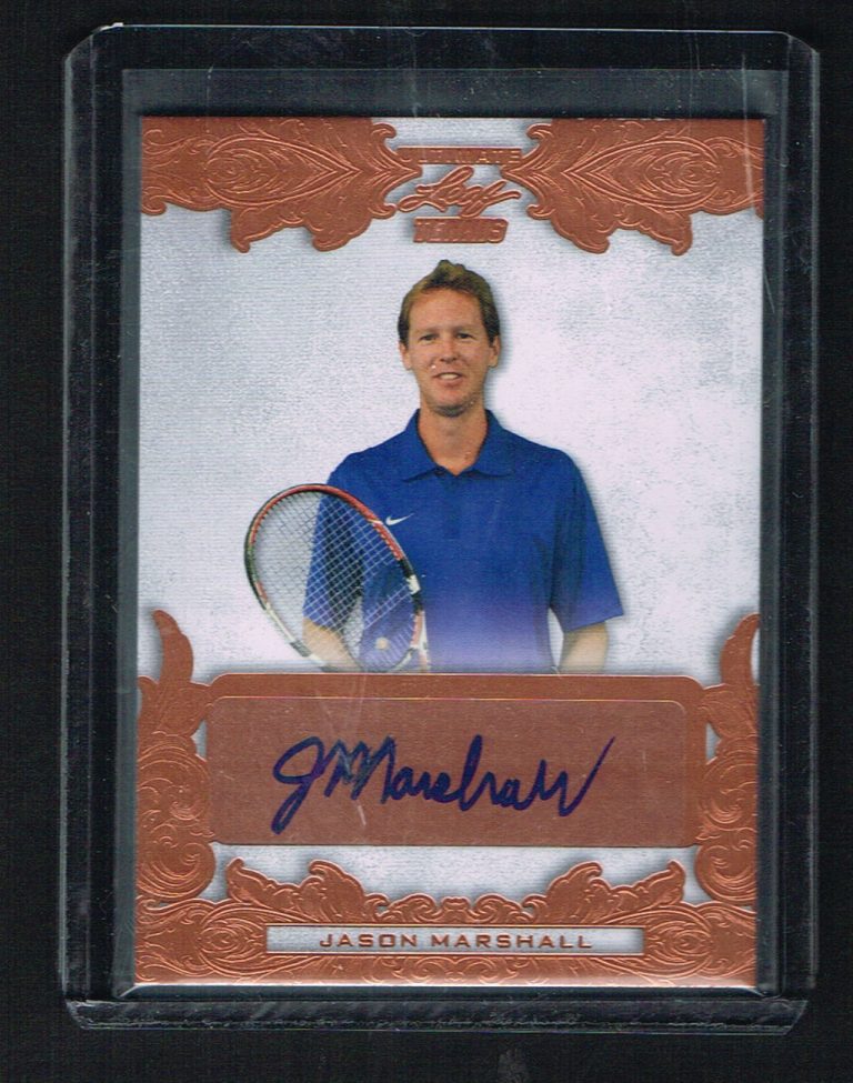 Jason Marshall #BA-JM1 signed autograph 2015 Leaf Ultimate Tennis Bronze Auto