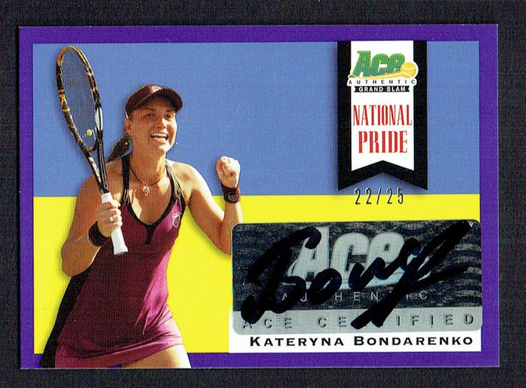 Kateryna Bondarenko signed autograph 2013 Ace Authentic National Pride 22/25