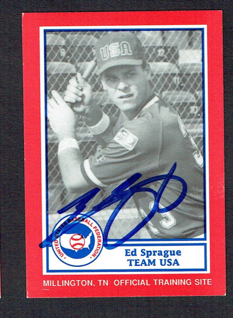 Ed Sprague #22 signed autograph auto 1990 US Federation Team USA Card