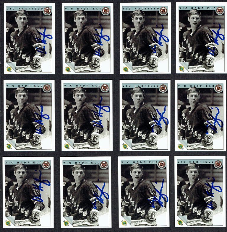 Vic Hadfield #21 signed autograph 1992 Ultimate Original Six Hockey Cards (12)