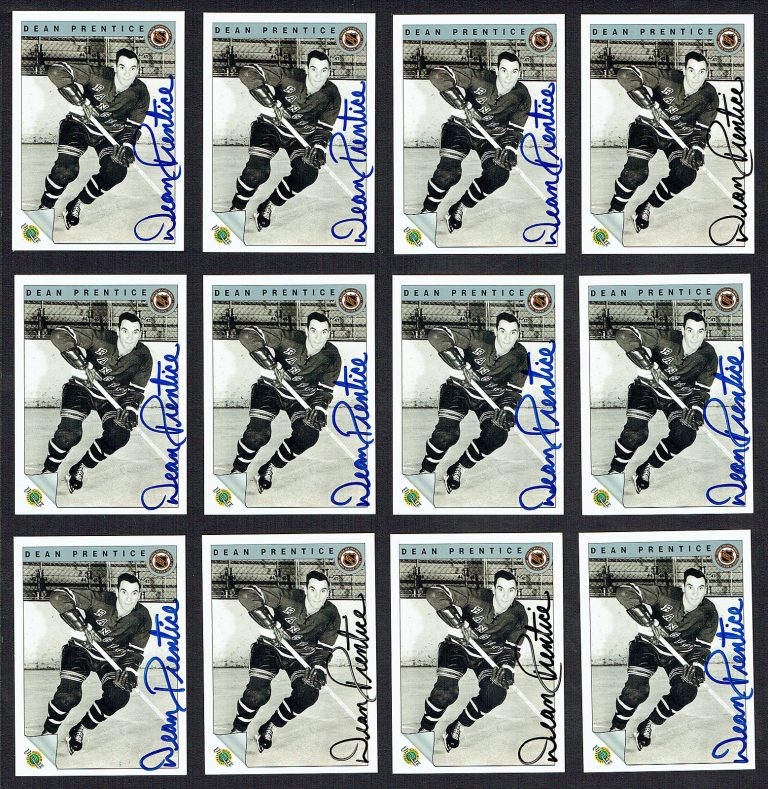 Dean Prentice #27 signed autograph 1992 Ultimate Original Six Hockey Card (12)