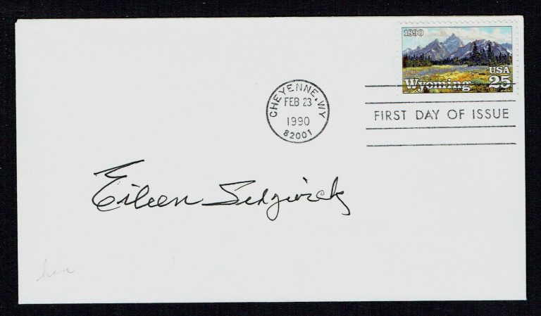 Eileen Sedgwick (d 1991) signed autograph First Day Cover FDC Silent Era Actress