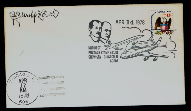 James Meinrad Wulpi (d. 1986) signed autograph Postal Cover Early Bird Pilot