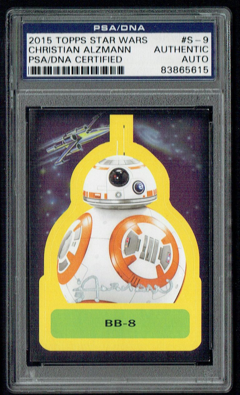 Christian Alzmann signed autograph auto 2015 Topps Star Wars BB-8 PSA Slabbed