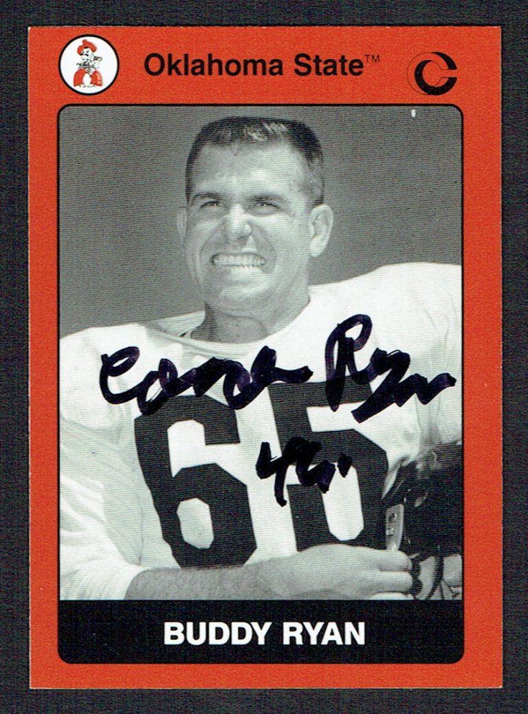 Bubby Ryan signed autograph auto 1991 Oklahoma State Collegiate Collection Card
