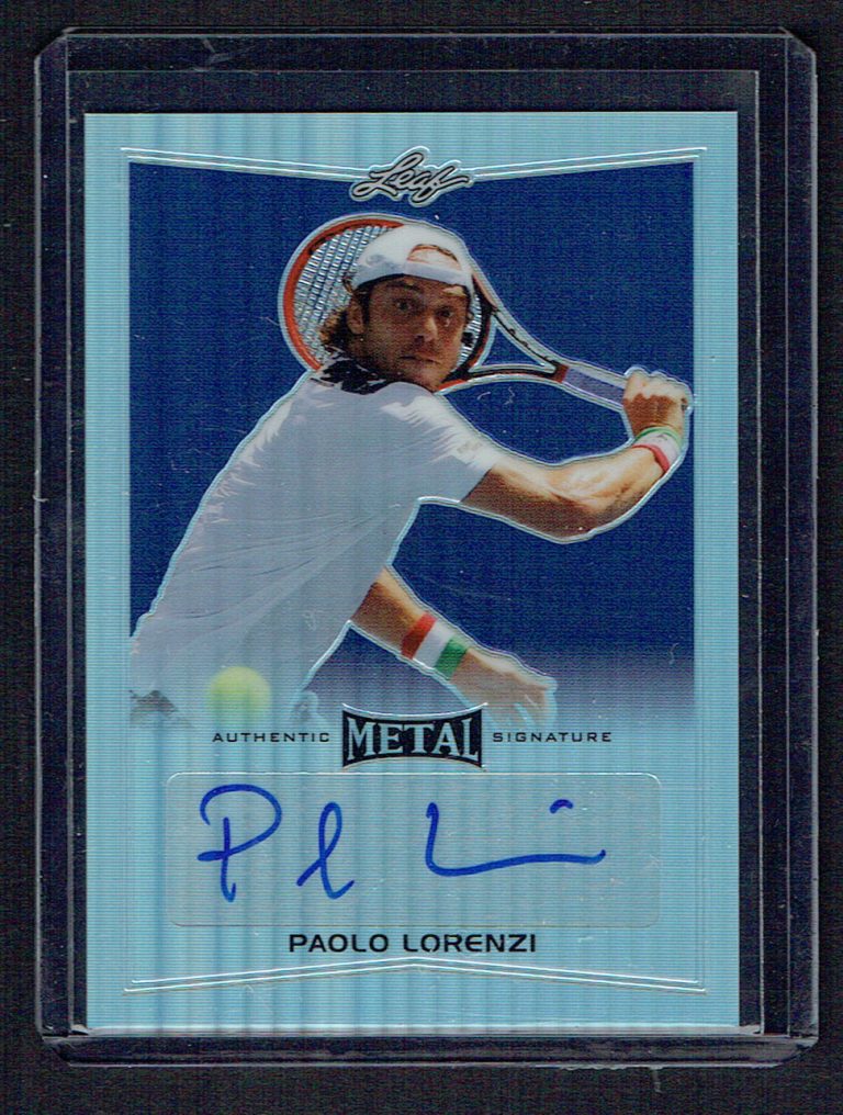 Paolo Lorenzi signed autograph auto 2016 Leaf Metal Tennis Trading Card