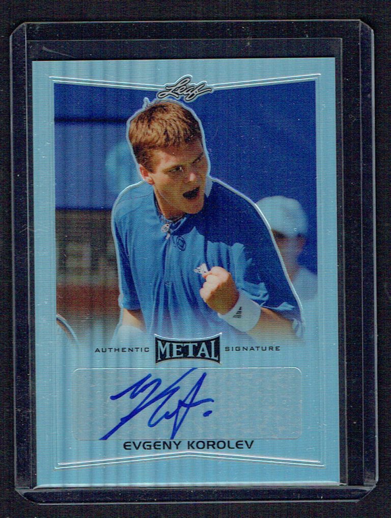 Evgeny Korolev signed autograph auto 2016 Leaf Metal Tennis Trading Card