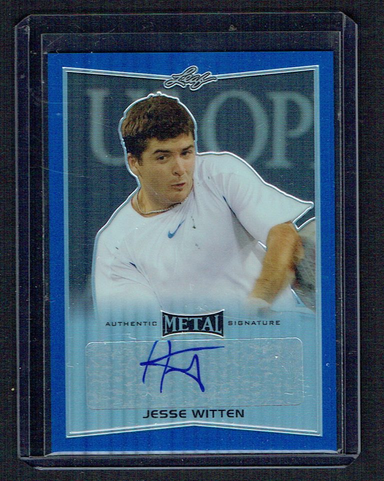 Jesse Witten BA-JWI signed autograph 2016 Leaf Metal Tennis Card Blue 29/50