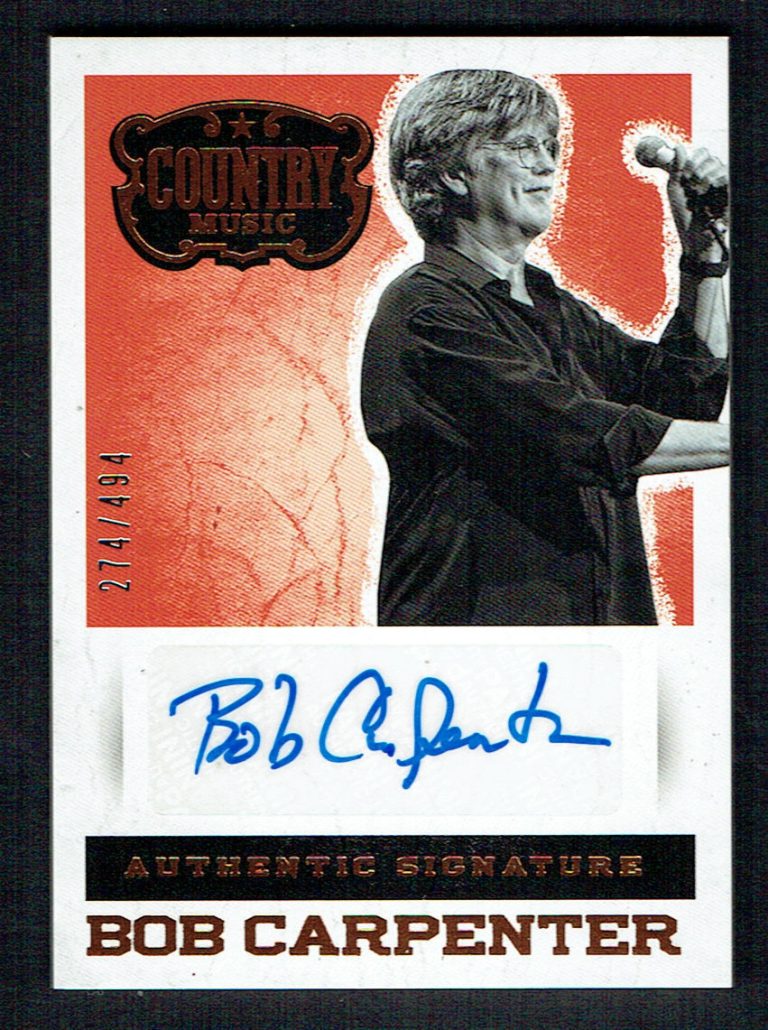 Bob Carpenter signed autograph auto 2014 Panini Country Music Card 274/494