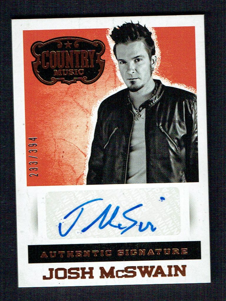 Josh McSwain signed autograph auto 2014 Panini Country Music Card 233/394