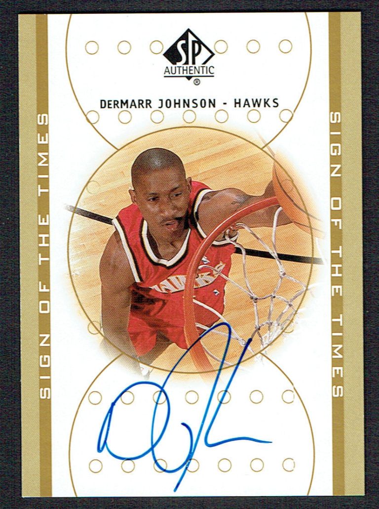 DerMarr Johnson signed autograph auto 2001 SP Upper Deck Sign of the Times