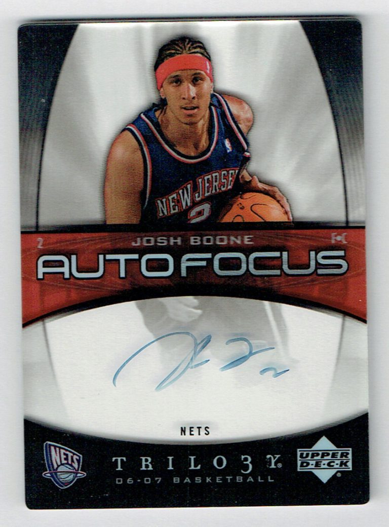 Josh Boone signed autograph auto 2006-07 Upper Deck Auto Focus Trilogy Card