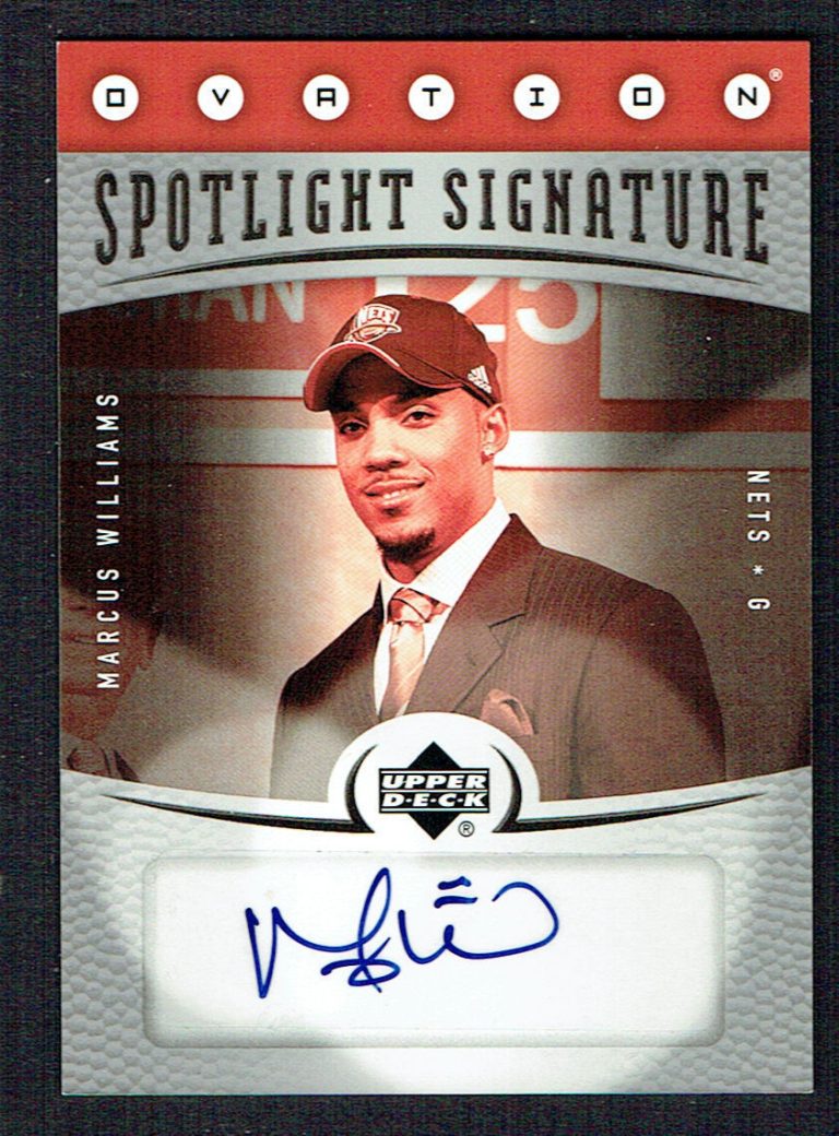 Marcus Williams signed autograph 2006 Upper Deck Ovation Spotlight Signature