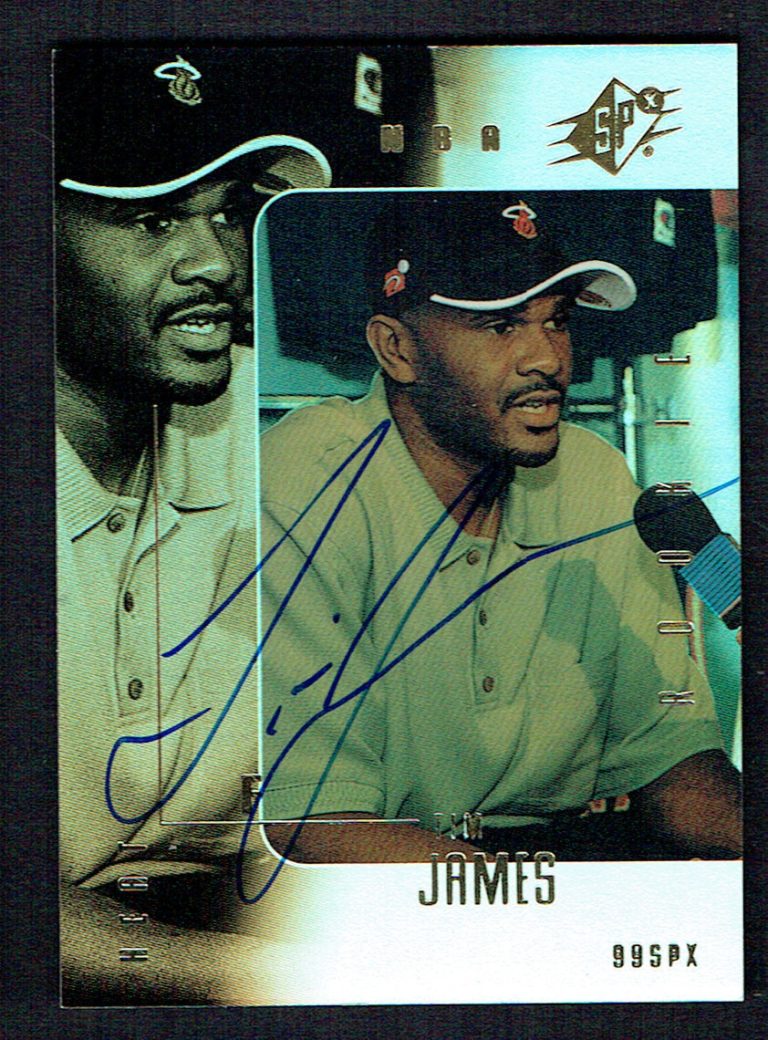 Tim James signed autograph auto 1999 Upper Deck SPX Basketball Card 1441/2500