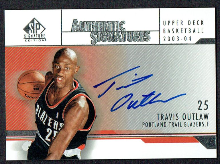 Travis Outlaw #AS-TO signed autograph 2003-04 Upper Deck SP Authentic Signature