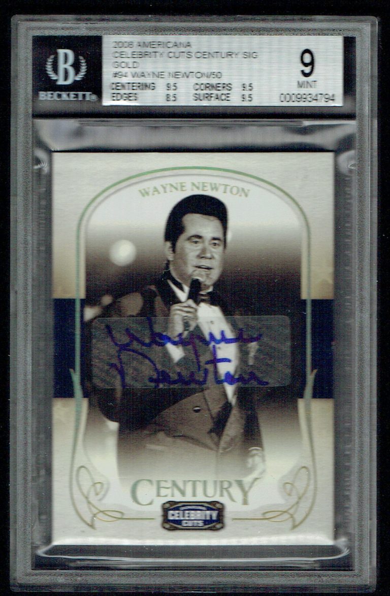 Wayne Newton signed autograph 2008 Americana Celebrity Cuts Gold 3/50 BAS 9