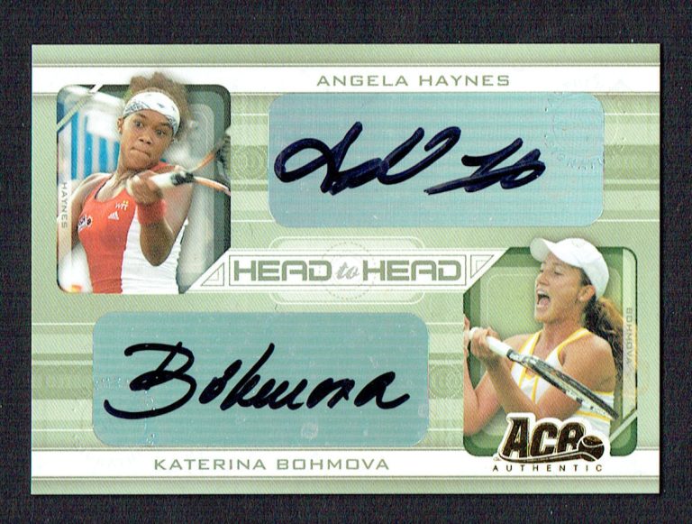 Angela Haynes & Katerina Bohmova #HH-1 signed autograph 2007 Ace Authentic Card