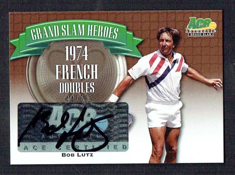 Bob Lutz signed autograph 2013 Ace Authentic Grand Slam Tennis Card 44/50