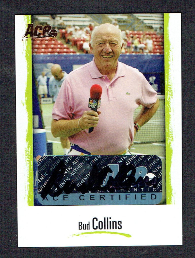 Bud Collins #L5 signed autograph auto 2007 Ace Authentic Tennis Trading Card