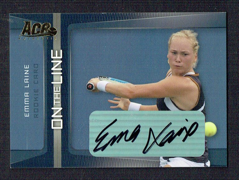 Emma Laine #OL-14 signed autograph 2007 Ace Authentic On The Line Tennis Card