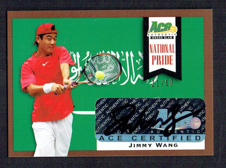 Jimmy Wang signed autograph auto 2013 Ace Authentic National Pride 21/50
