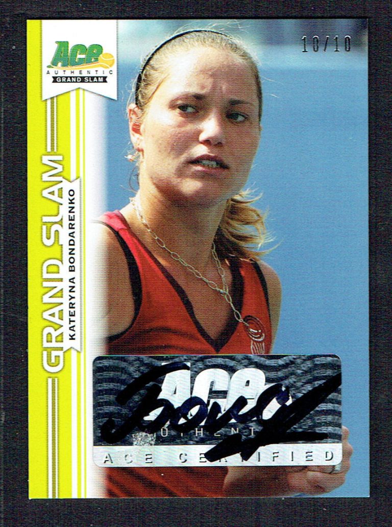 Kateryna Bondarenko signed autograph 2013 Ace Authentic Grand Slam Tennis 10/10