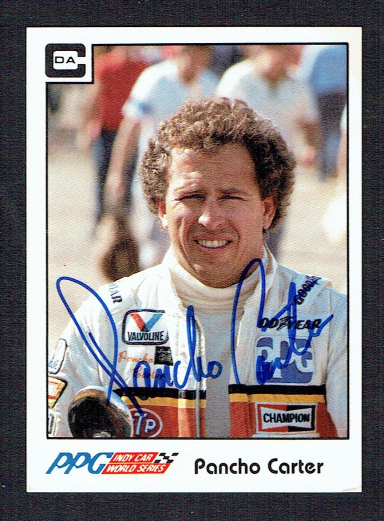 Pancho Carter #7 signed autograph auto 1984 A&S Racing PPG Indy Trading Card