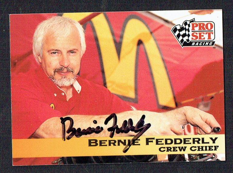 Bernie Fedderly #150 signed autograph auto 1992 Pro Set NHRA Trading Card