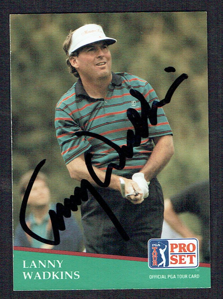 Lanny Wadkins #36 signed autograph auto 1991 Pro Set Golf Trading Card