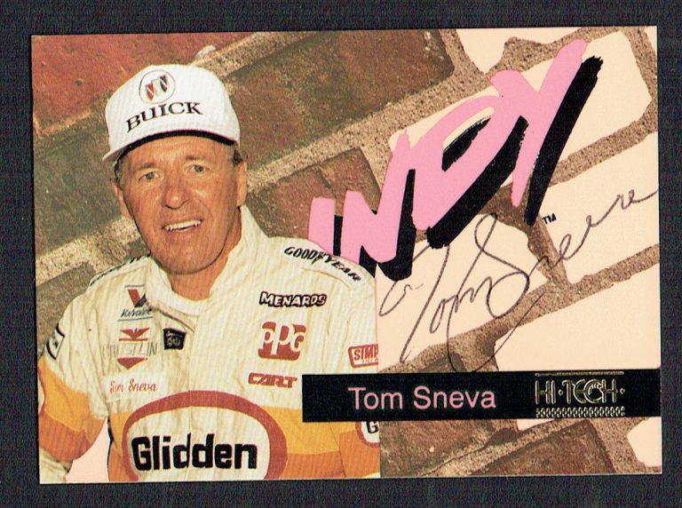 Tom Sneva #66 signed autograph auto 1993 Hi-Tech Indy Car Trading Card