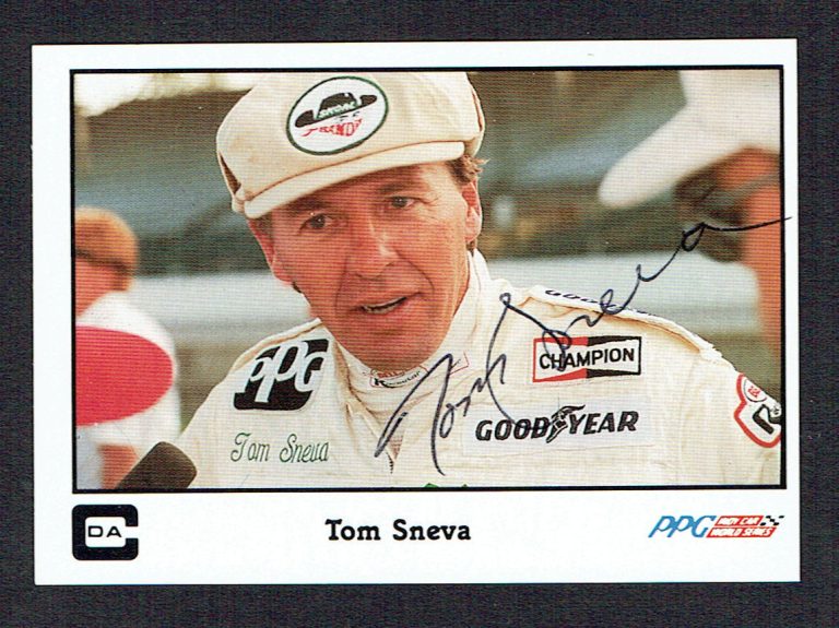 Tom Sneva #32 signed autograph auto 1986 A&S Racing PPG Indy Trading Card