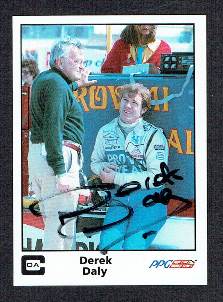 Derek Daly #3 signed autograph auto 1985 A&S Racing PPG Indy Trading Card