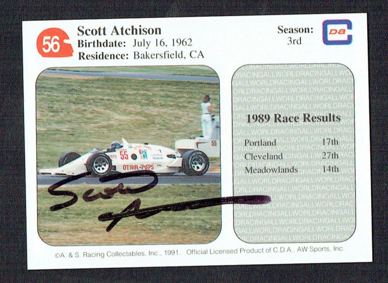 Scott Atchison #56 signed autograph auto 1991 PPG Indy Car Trading Card