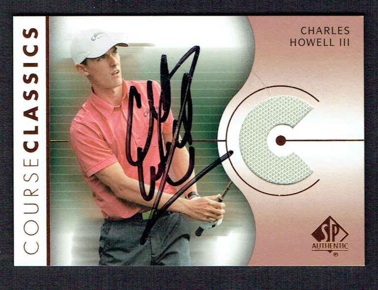Charles Howell III #CC-CH signed autograph 2003 Upper Deck SP Course Classics