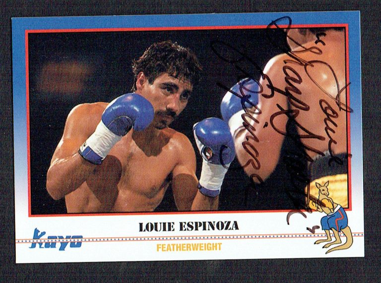 Louie Espinoza #154 signed autograph auto 1991 KAYO Boxing Trading Card