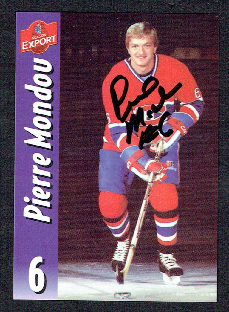 Pierre Mondou #6 signed autograph auto Molson Export Hockey Trading Card