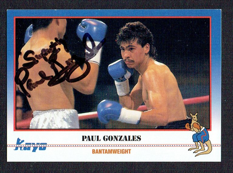 Paul Gonzales #38 signed autograph auto 1991 KAYO Boxing Trading Card