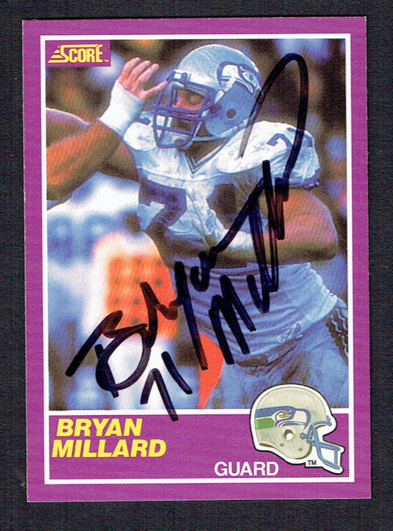 Bryan Millard #412S signed autograph auto 1989 Score Football Trading Card