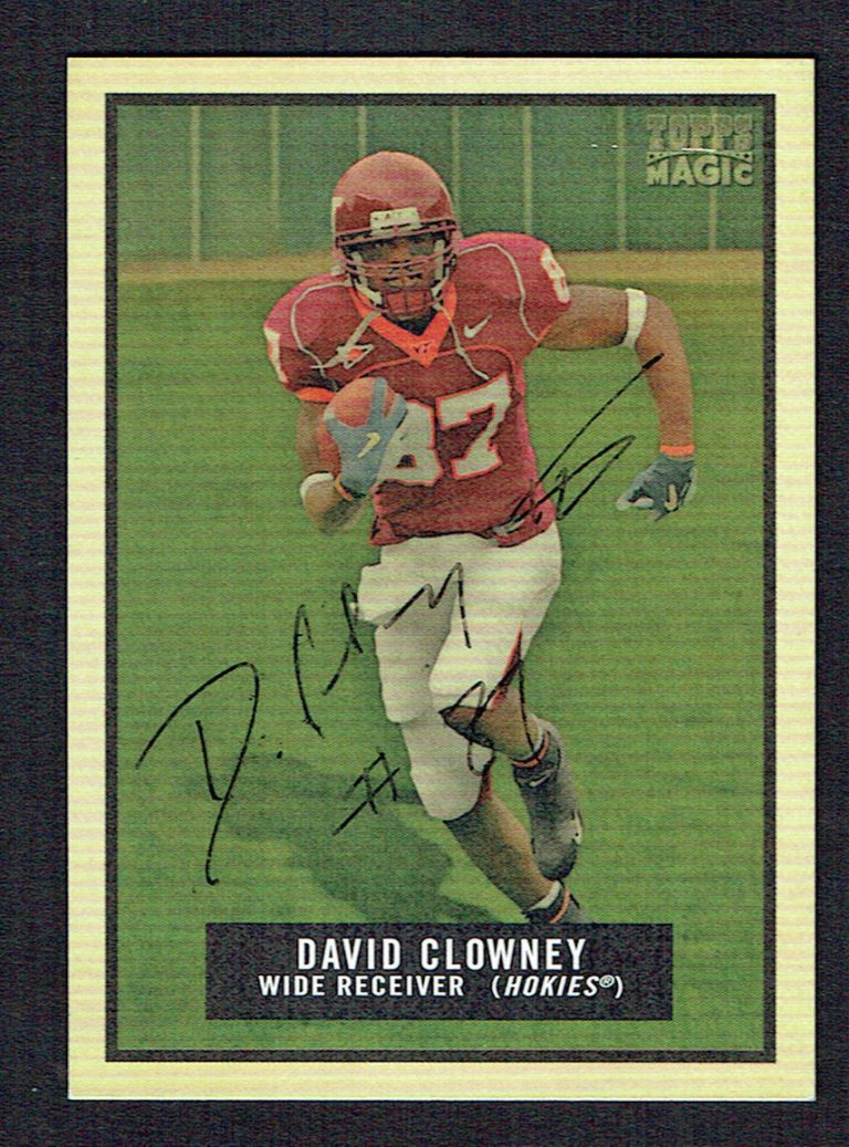 David Clowney #56 signed autograph auto 2009 Topps Magic Football Trading Card