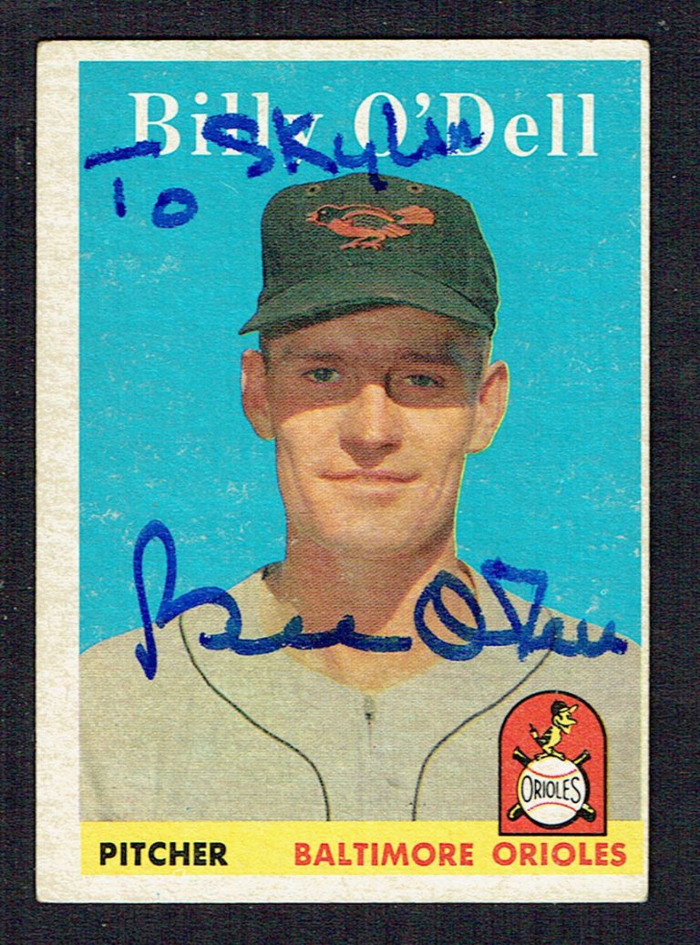 Billy O'Dell #84 signed autograph auto 1958 Topps Baseball Trading Card