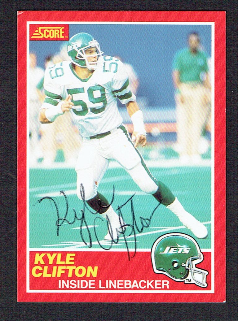 Kyle Clifton #163 signed autograph auto 1989 Score Football Trading Card