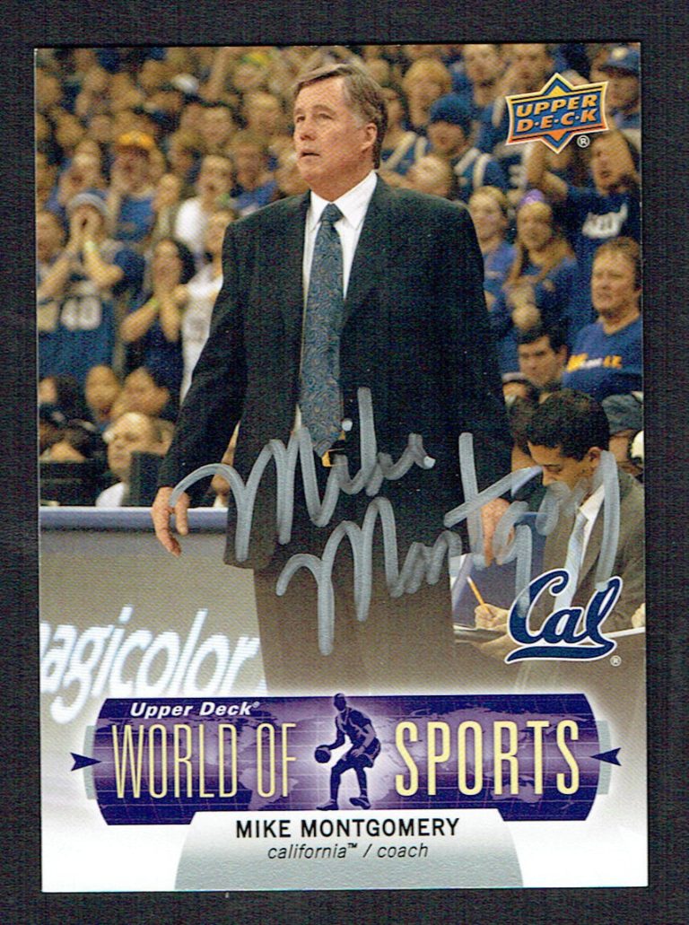 Mike Montgomery #68 signed autograph auto 2011 Upper Deck World of Sports card