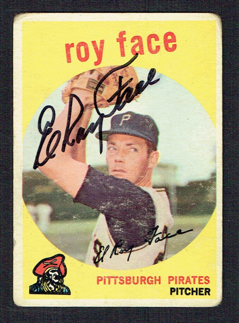 Roy Face #339 signed autograph auto 1959 Topps Baseball Trading Card