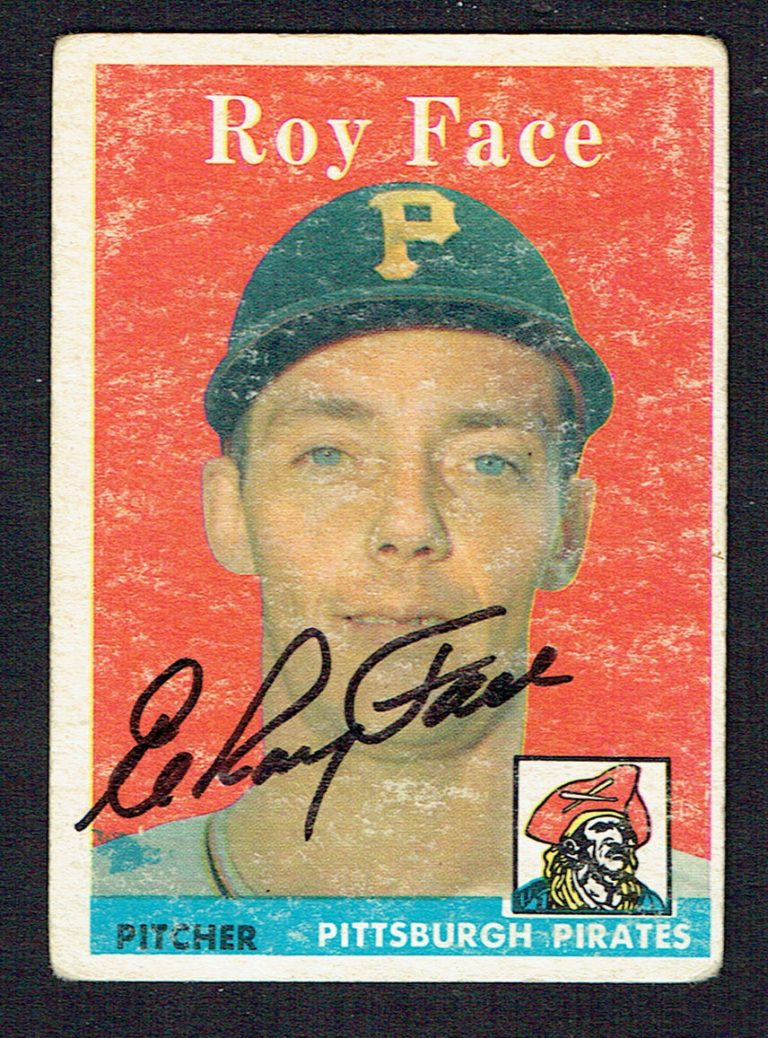 Roy Face #74 signed autograph auto 1958 Topps Baseball Trading Card