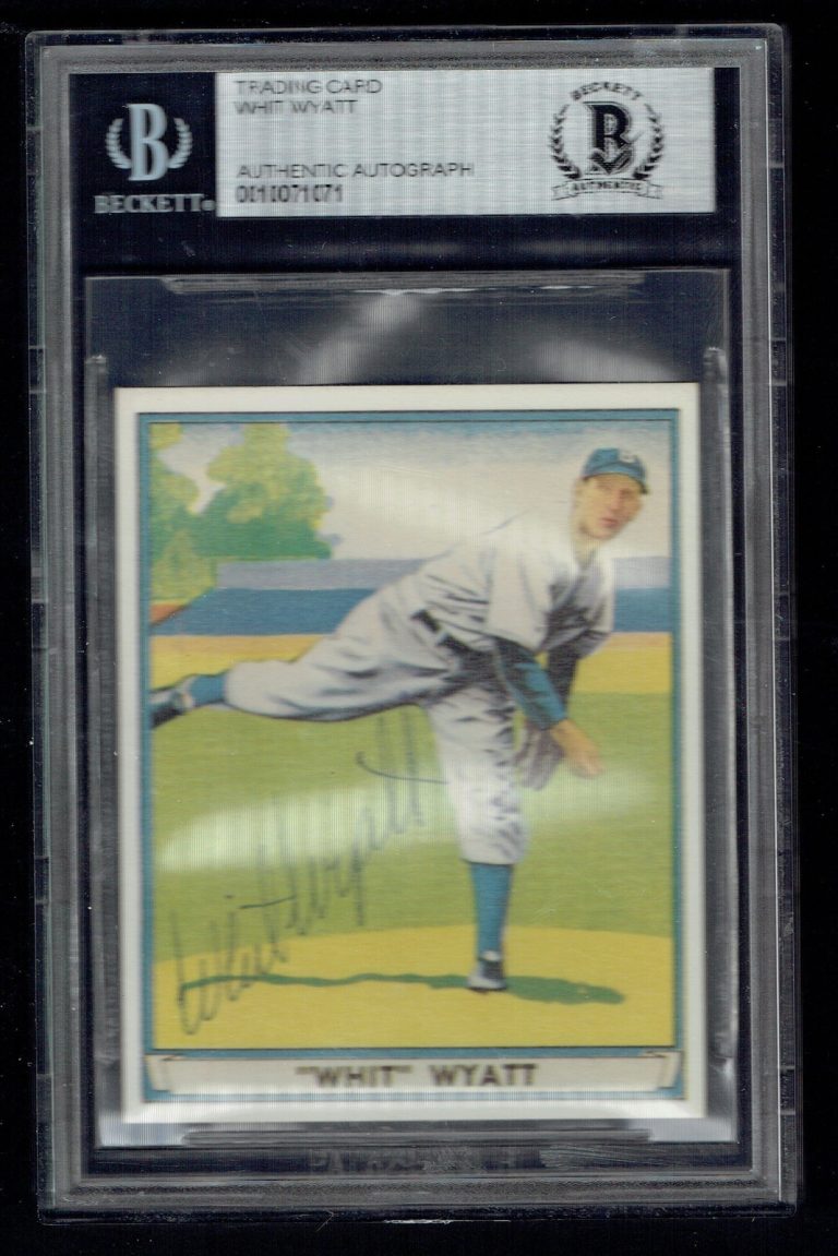 Whit Wyatt #12 signed autograph auto Play Ball Reprint Baseball Card BAS Slabbed