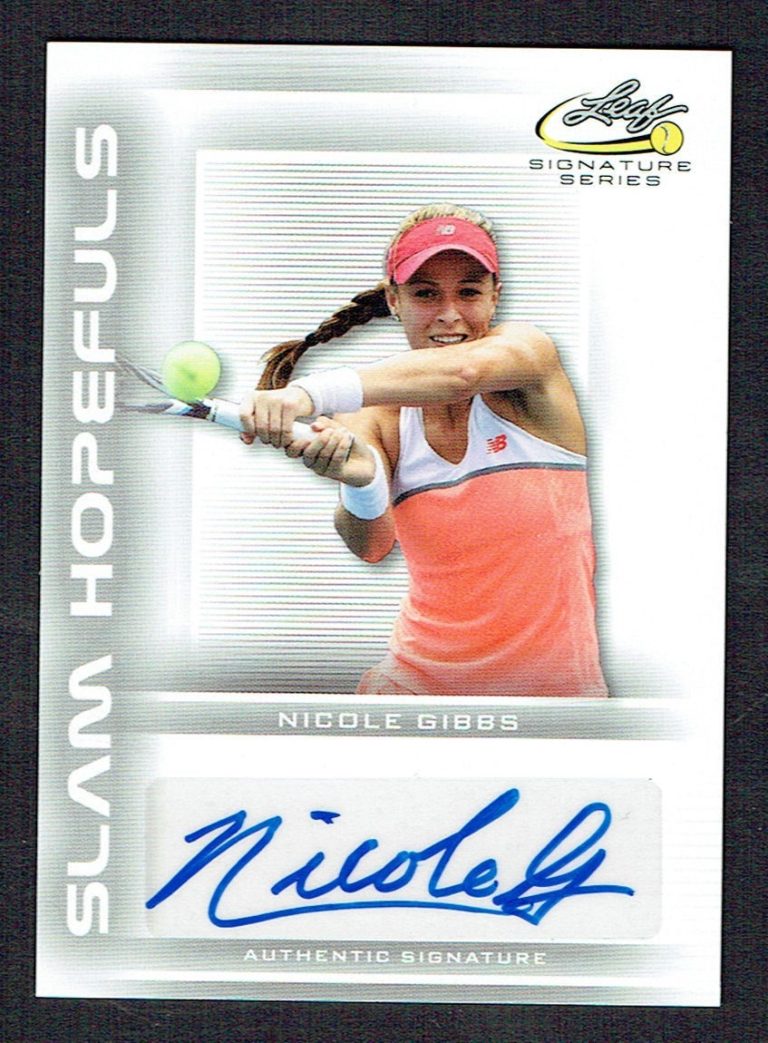 Nicole Gibbs #SH-NG1 signed autograph auto 2017 Leaf Tennis Slam Hopefuls Card