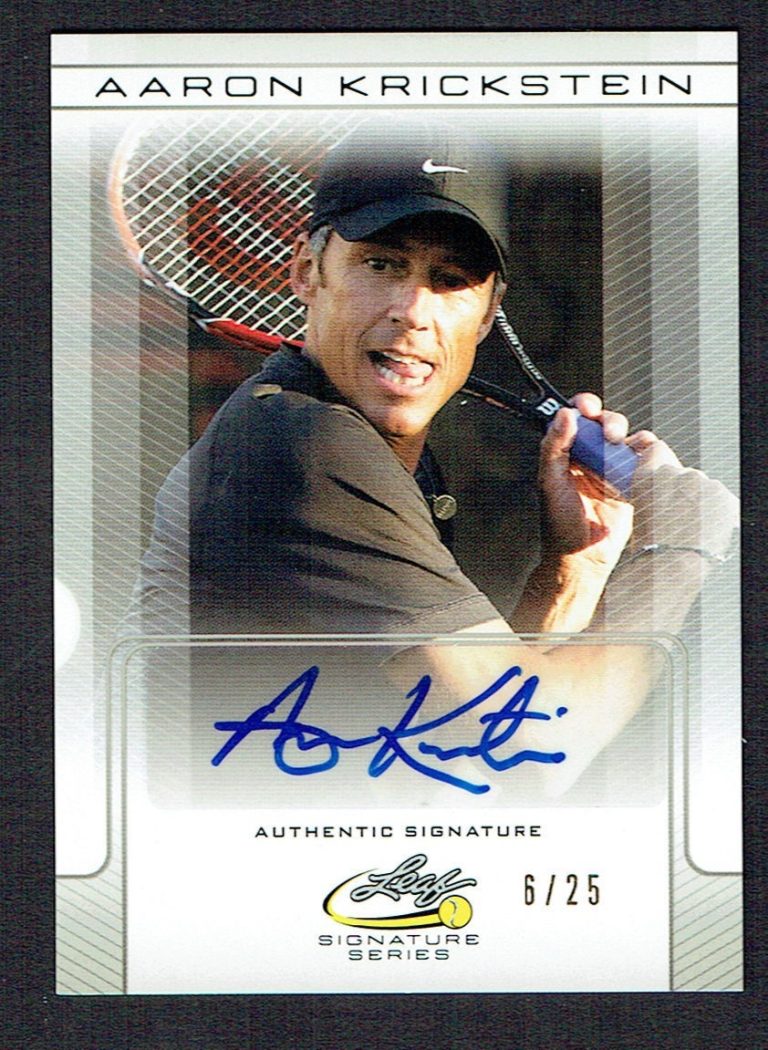 Aaron Krickstein #BA-AK2 signed autograph auto 2017 Leaf Tennis Card 6/25