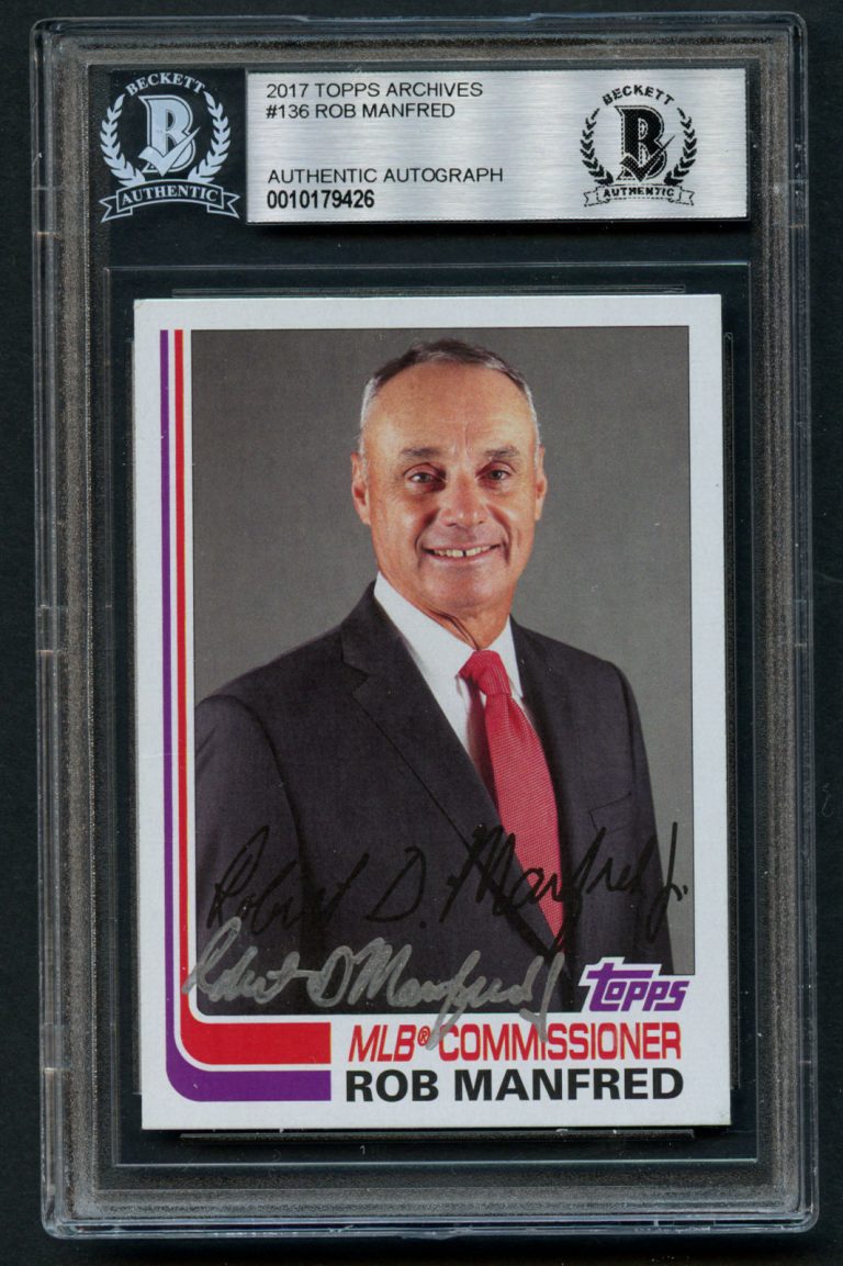 Robert Rob Manfred #136 signed autograph 2017 Topps Archives Baseball Card BAS