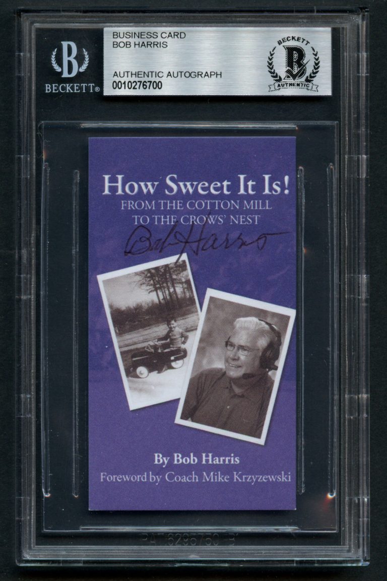 Bob Harris signed autograph auto How Sweet It Is! Business Card BAS Slabbed